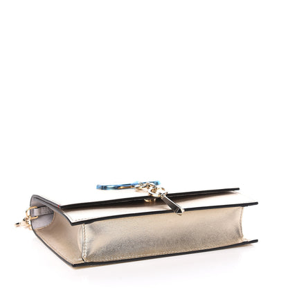 Valentino Garavani Metallic Nappa Small VCase Bag Platinum 4 of 10