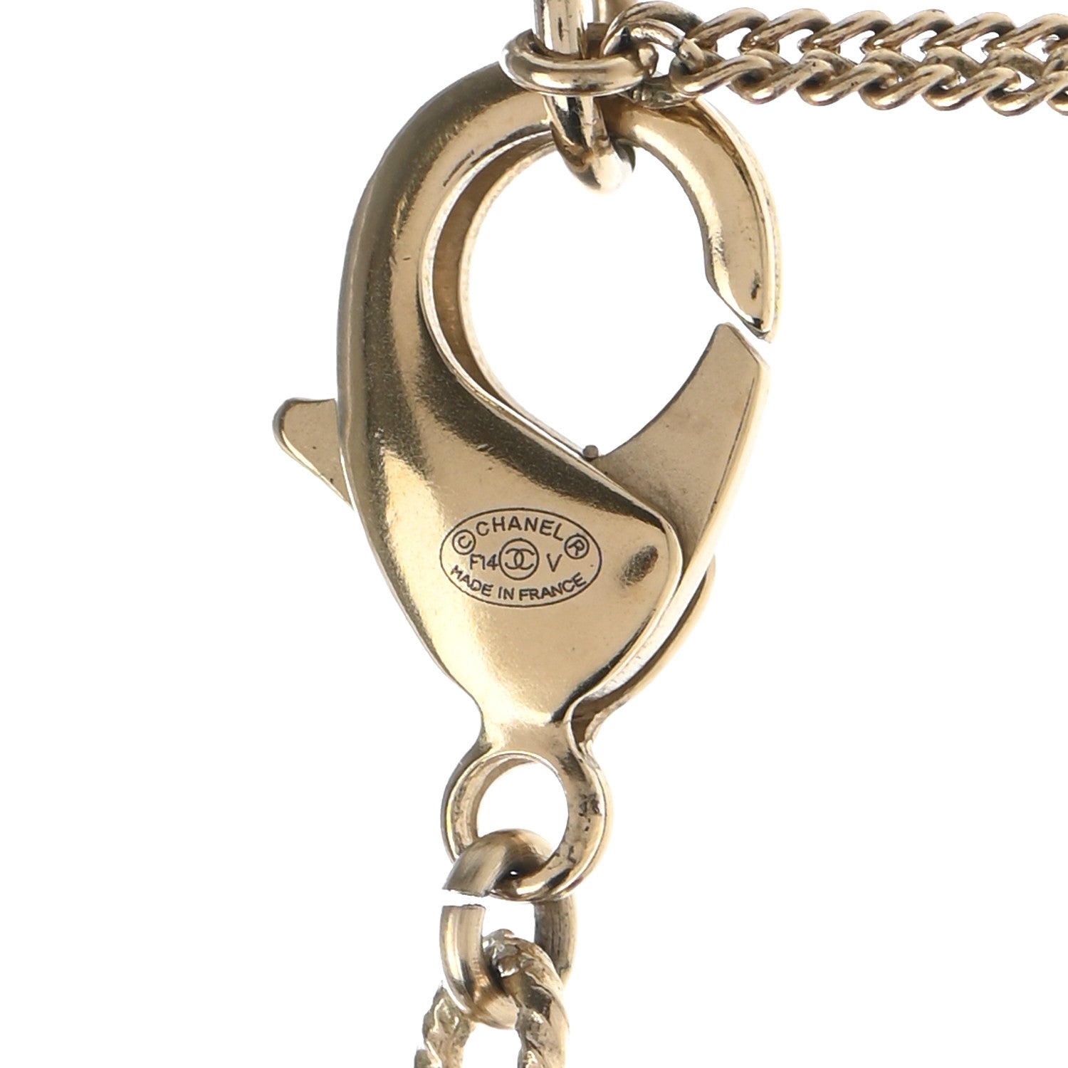 Chanel Graduated Pearl Crystal Twisted CC Long Necklace Gold 5 of 7