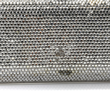 Judith Leiber Swarovski Crystal Minaudiere Clutch Silver 4 of 7