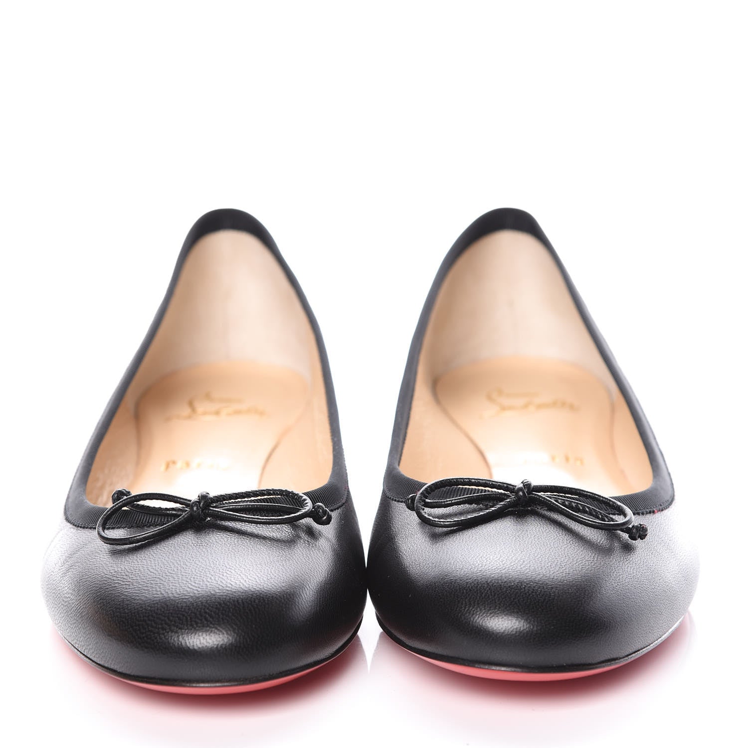 Christian Louboutin Shiny Nappa La Massine Flats 39 Black 2 of 9