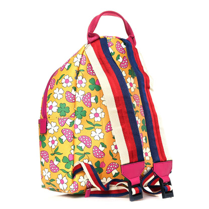 Gucci Canvas Childrens Flower Mushroom Print Backpack 2 of 11