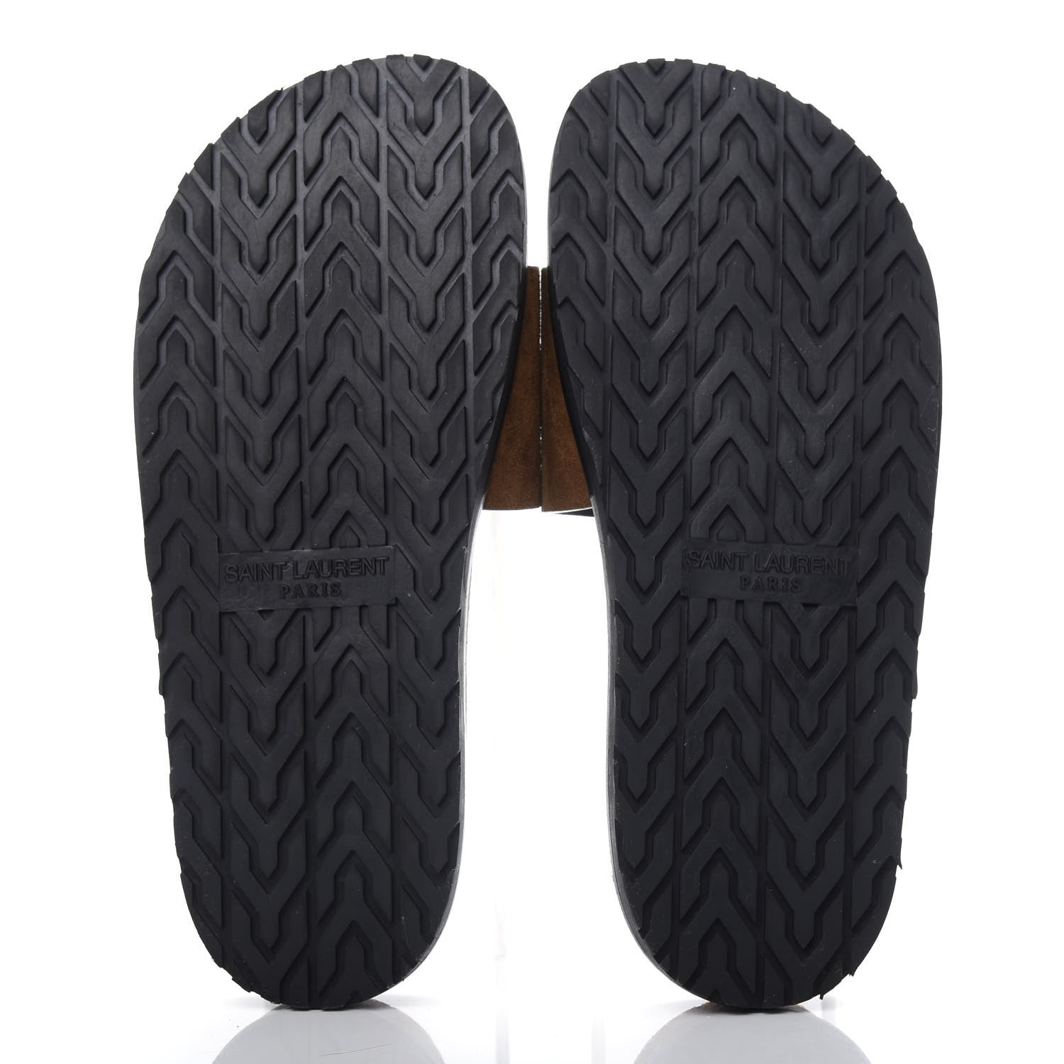 Saint Laurent Suede Joan Slide Sandals 37 Brown 6 of 10
