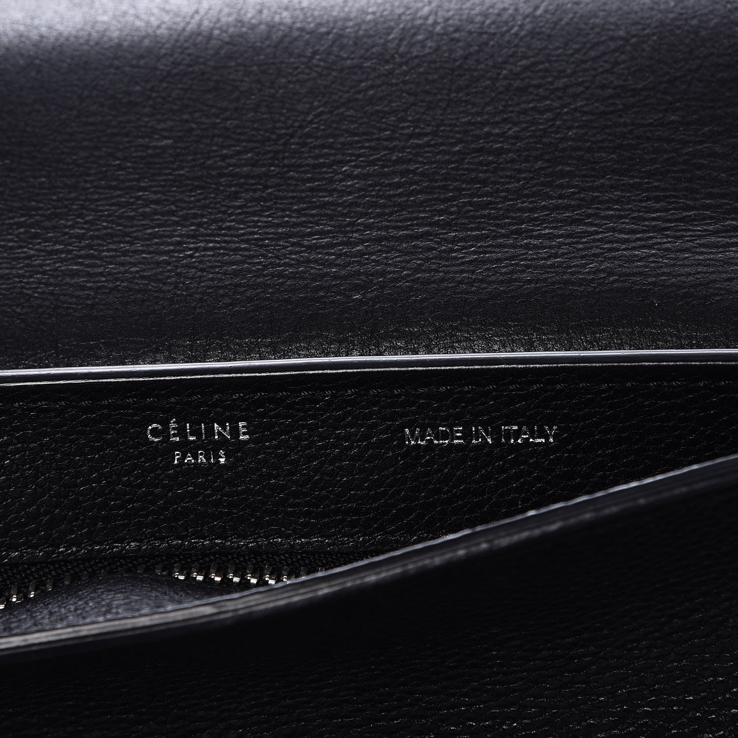Celine Drummed Calfskin Suede Small Trapeze Black 7 of 7