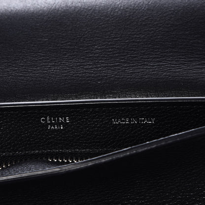 Celine Drummed Calfskin Suede Small Trapeze Black 7 of 7