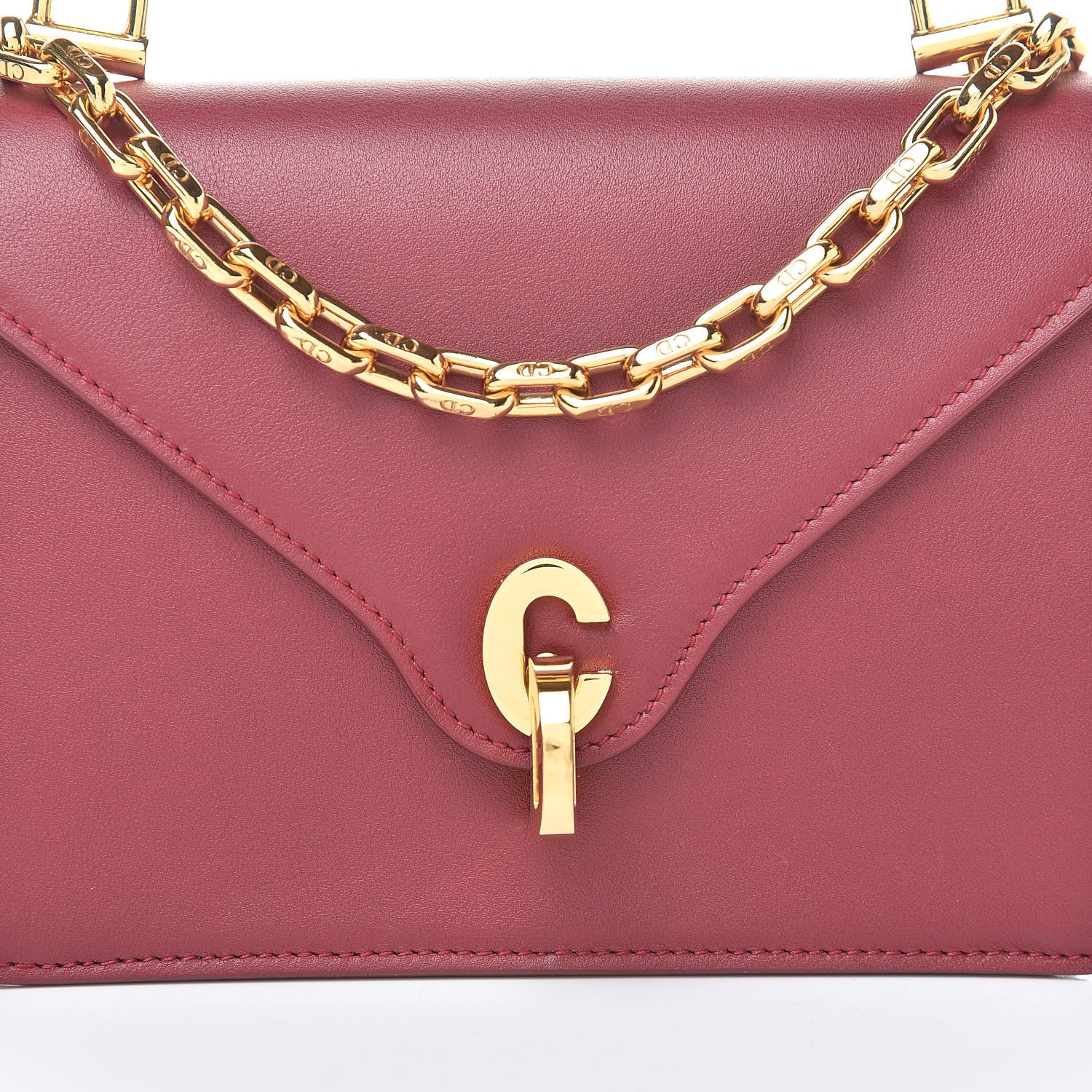 Christian Dior Smooth Calfskin Mini C'est Flap Bag Red 9 of 12
