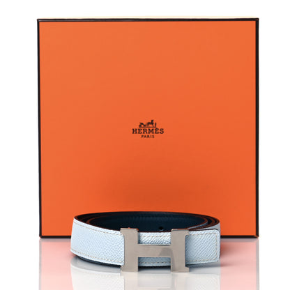 Hermes Epsom Swift 24mm Mini Constance H Belt 80 Bleu Brume Navy 7 of 7