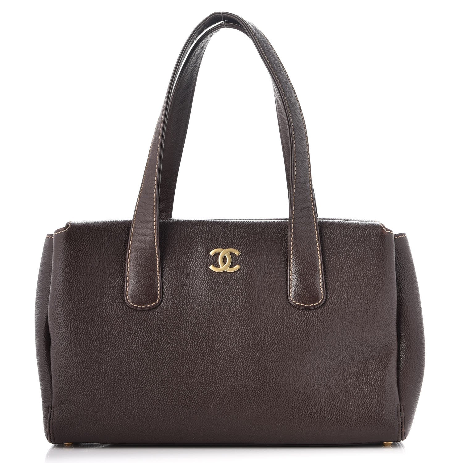 Chanel Caviar Smal Tote Brown 1 of 7
