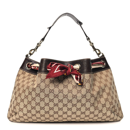 Gucci Monogram Positano Hobo Brown 1 of 13