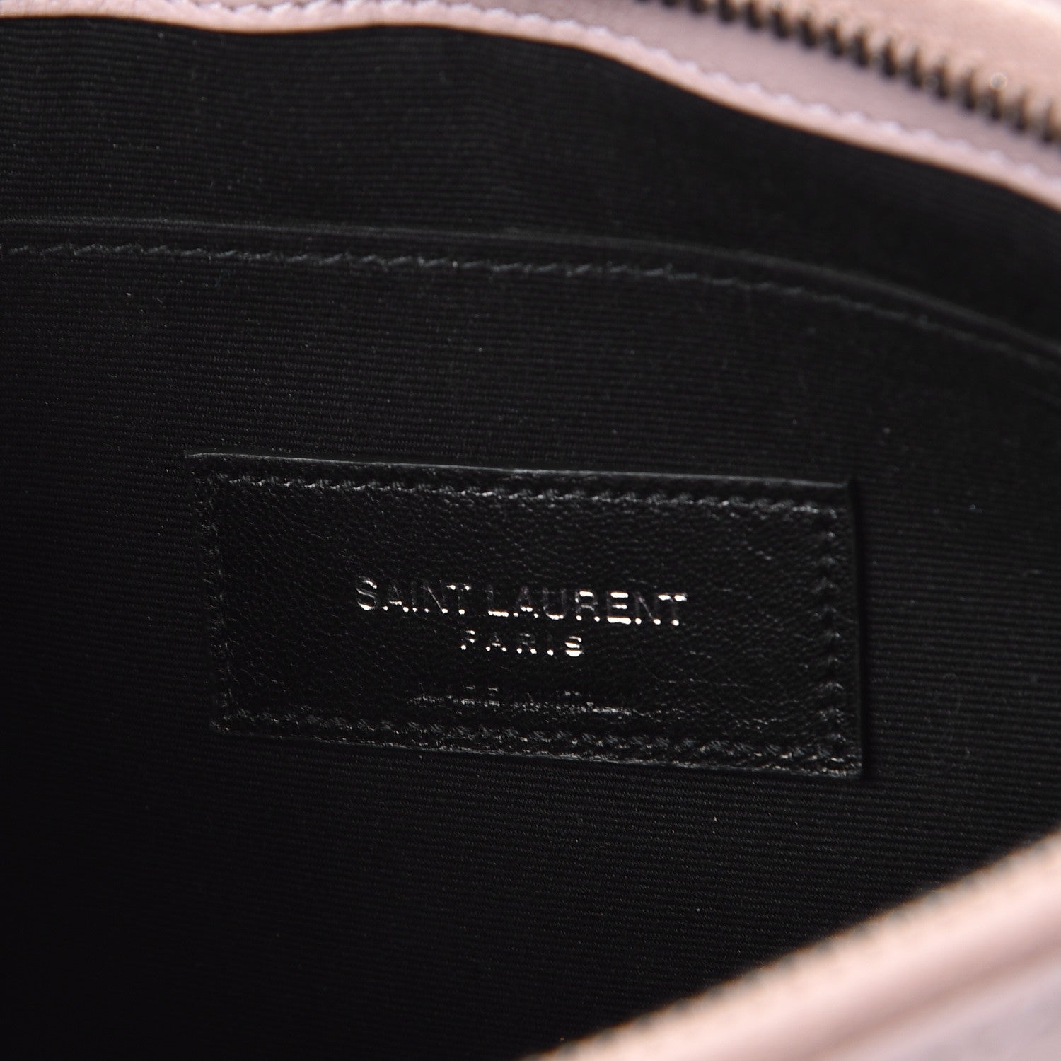 Saint Laurent Calfskin Matelasse Chevron Monogram A5 Wristlet Rose Poudre 6 of 8