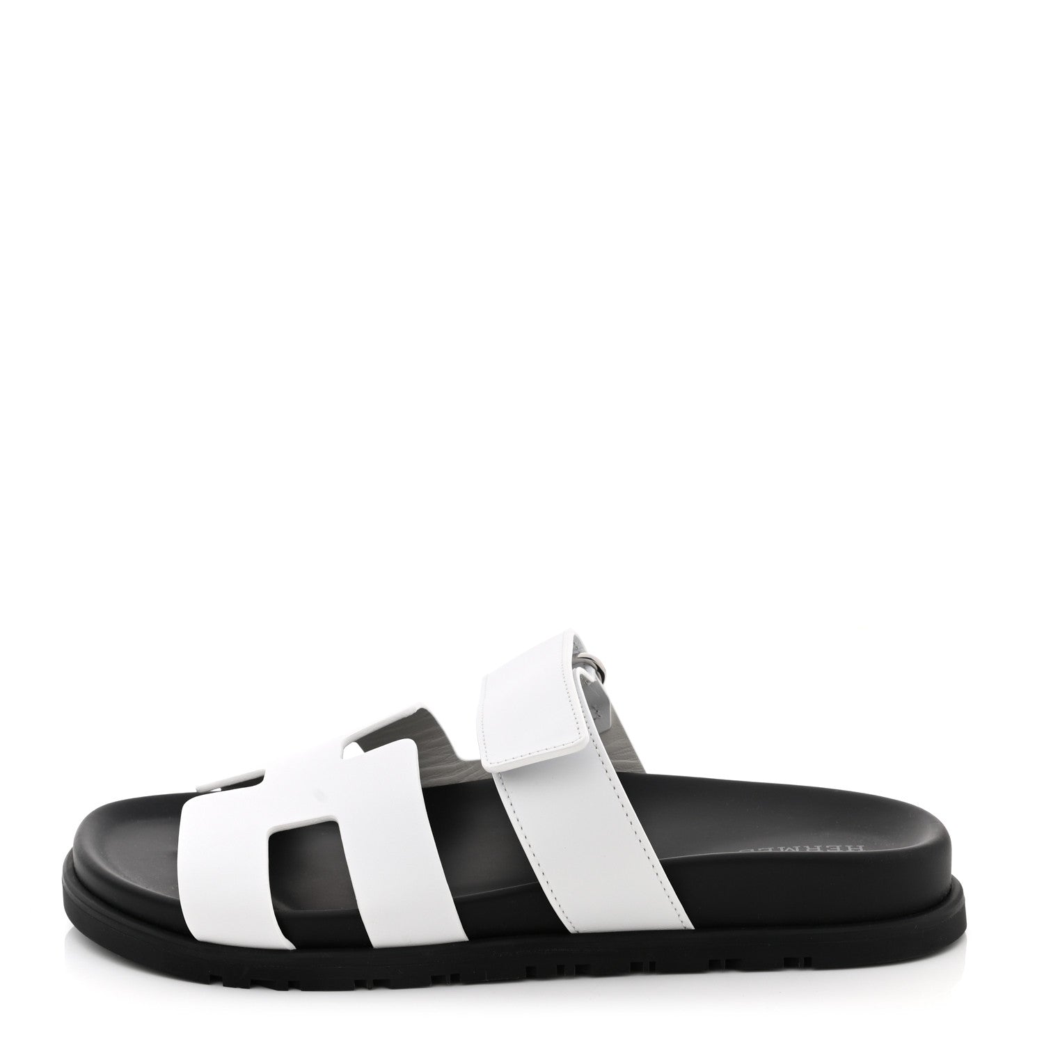 Hermes Calfskin Womens Chypre Sandals 37 White 1 of 9