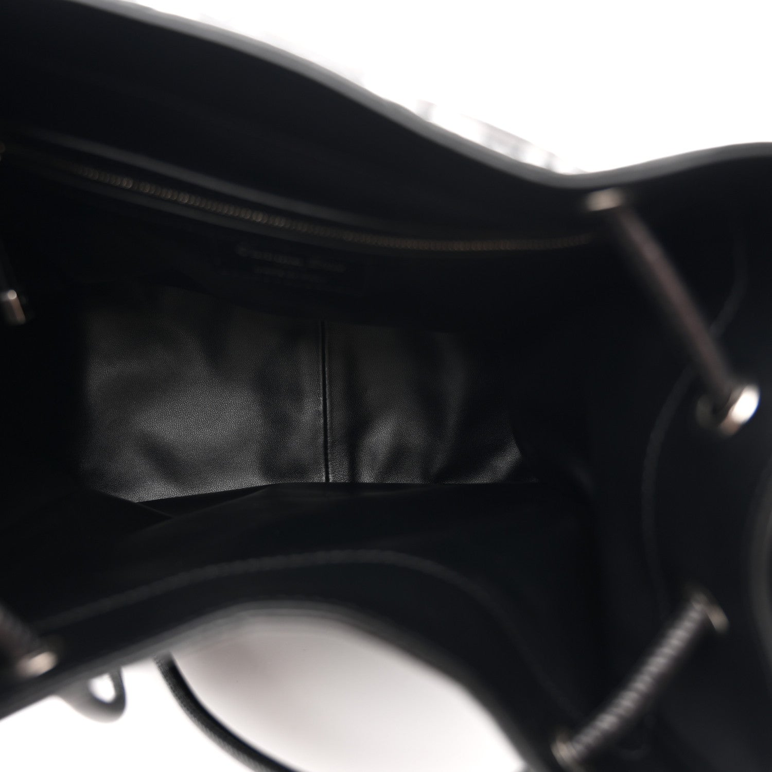 Christian Dior Crinkled Calfskin Macrocannage Medium D-Motion Bag Black 5 of 10