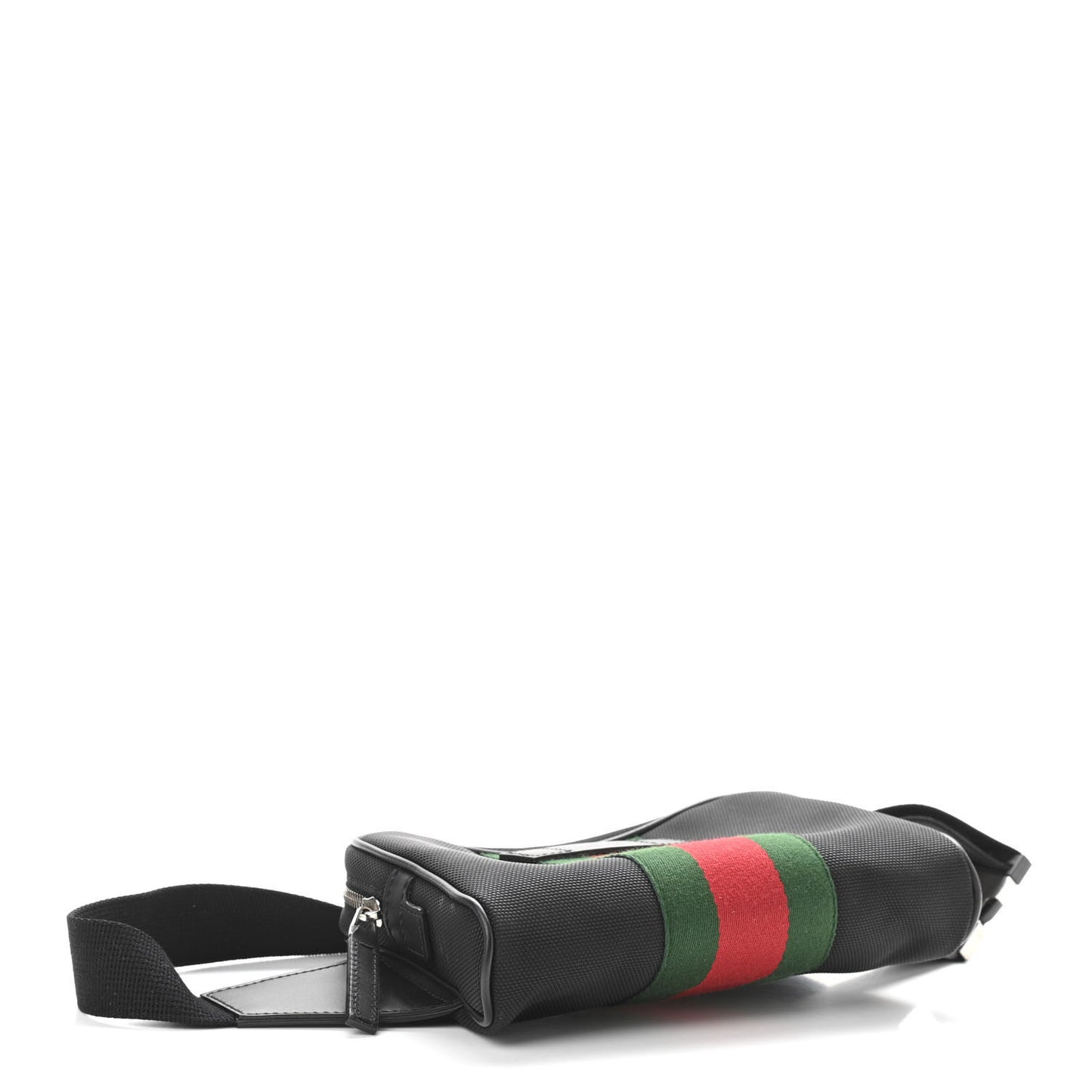 Canvas Web Slim Belt Bag Black