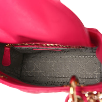 Christian Dior Lambskin Cannage Mini Lady Dior Fuchsia 5 of 8