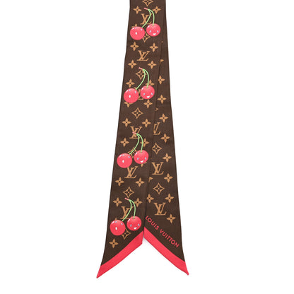 Louis Vuitton LV X TM Silk Monogram Cerises Bandeau Brown 2 of 3