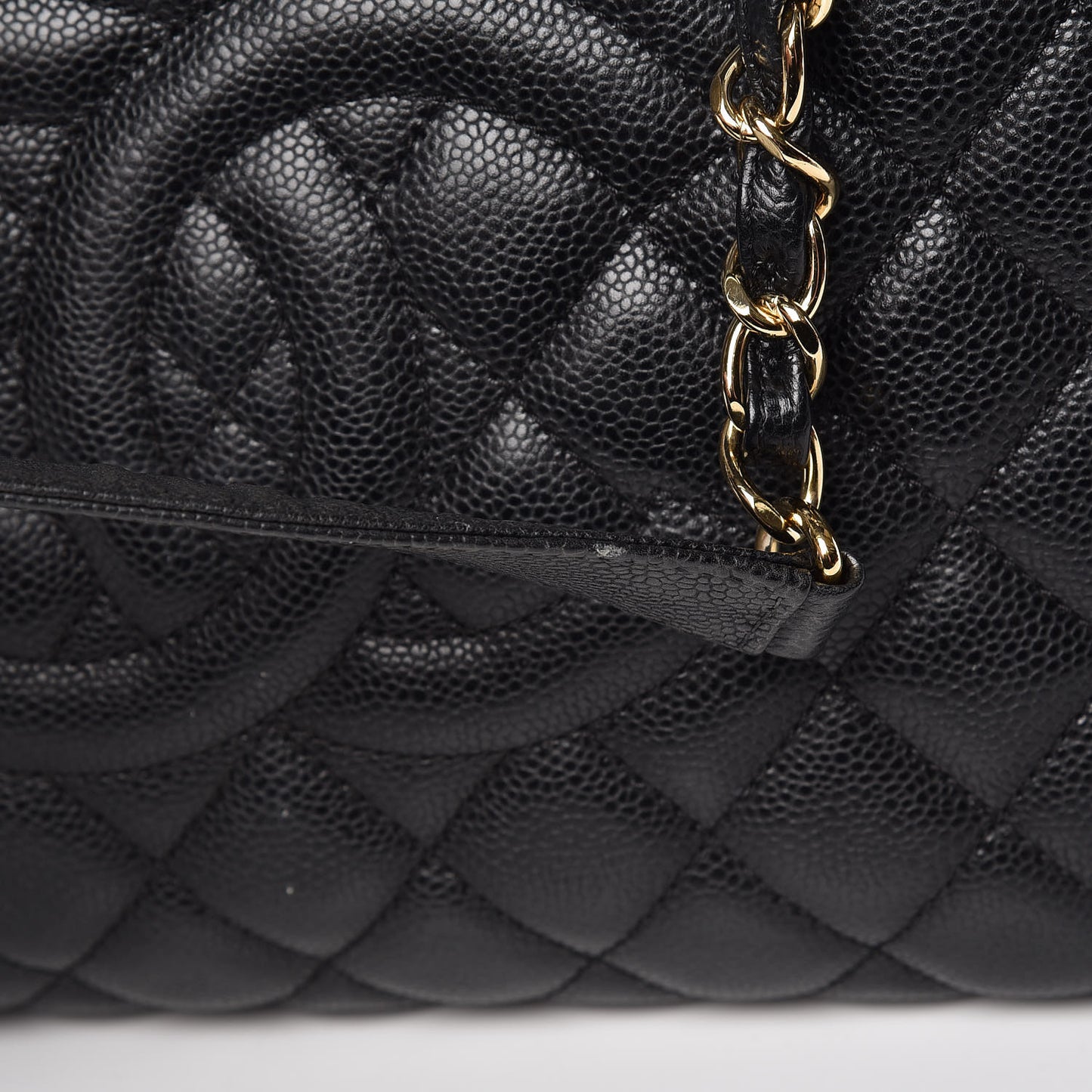 Caviar Quilted Grand Shopping Tote GST Black