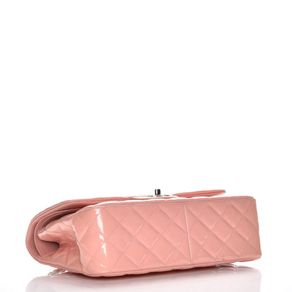Chanel Patent Quilted Jumbo Double Flap Pink 4 of 10