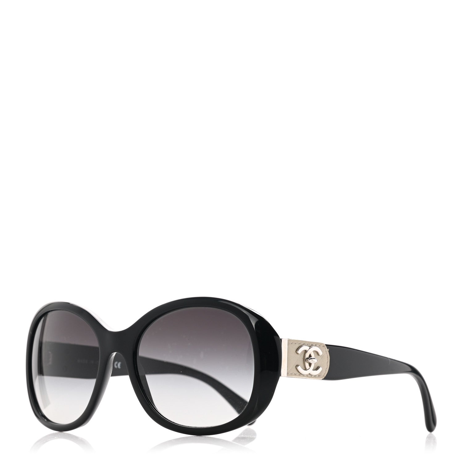 Chanel Acetate CC Turnlock Sunglasses 5235-Q Black Beige 1 of 7