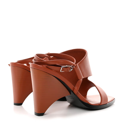 Hermes Nappa Inconnue 85 Sandals 37 Rouge De Turin 4 of 9