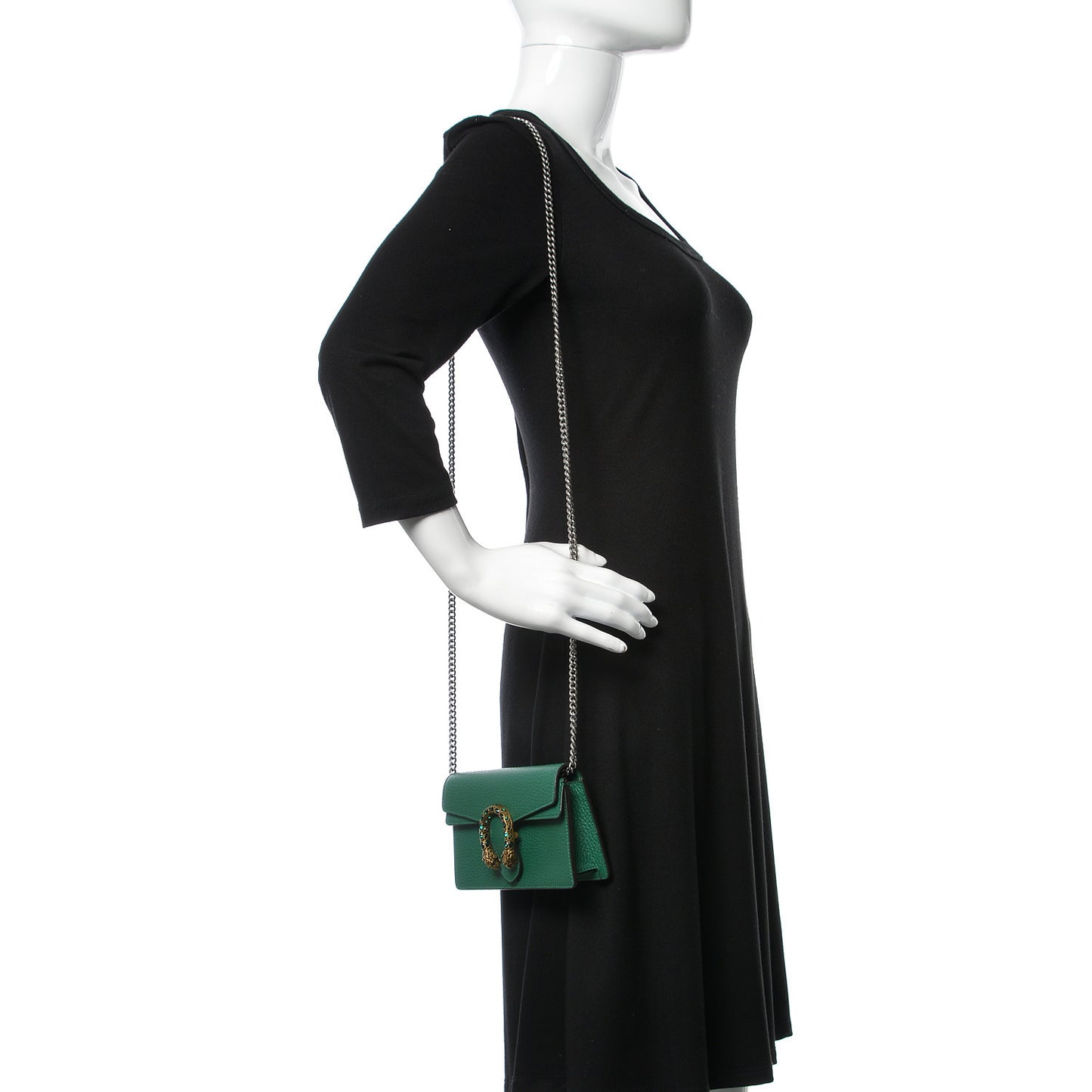 Calfskin Super Mini Dionysus Shoulder Bag Emerald