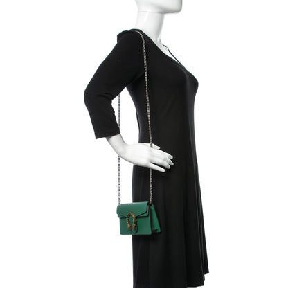 Gucci Calfskin Super Mini Dionysus Shoulder Bag Emerald 2 of 8