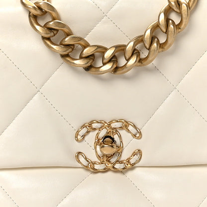 Chanel Lambskin Quilted Large Chanel 19 Flap Light Beige 7 of 10
