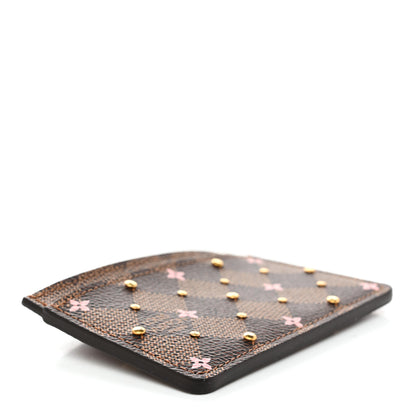 Louis Vuitton Damier Ebene Studded Card Holder 4 of 8