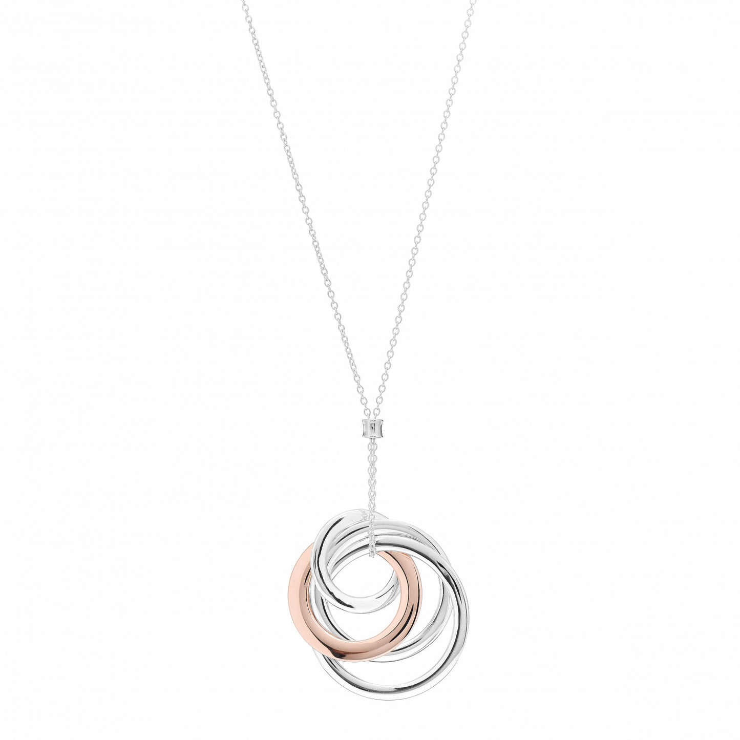 Sterling Silver Rubedo 1837 Circles Pendant Necklace