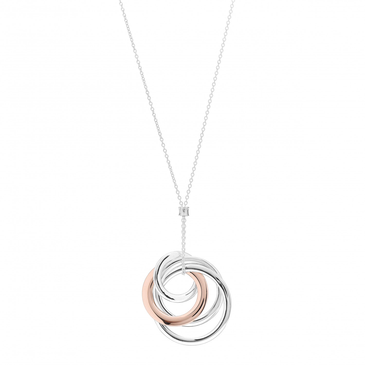 Tiffany Sterling Silver Rubedo 1837 Circles Pendant Necklace 1 of 4