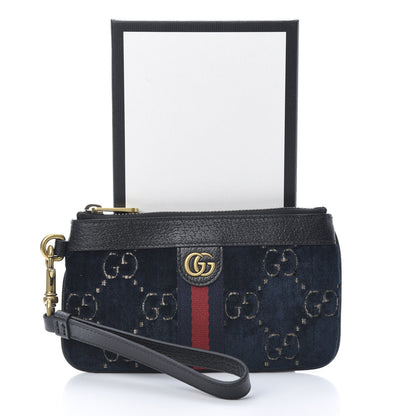 Gucci Velvet GG Monogram Textured Calfskin Web Smartphone Case Blue Beige Black 8 of 8