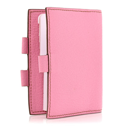 Hermes Chevre Mysore Globe Trotter Agenda Cover PM 5P Pink 3 of 8