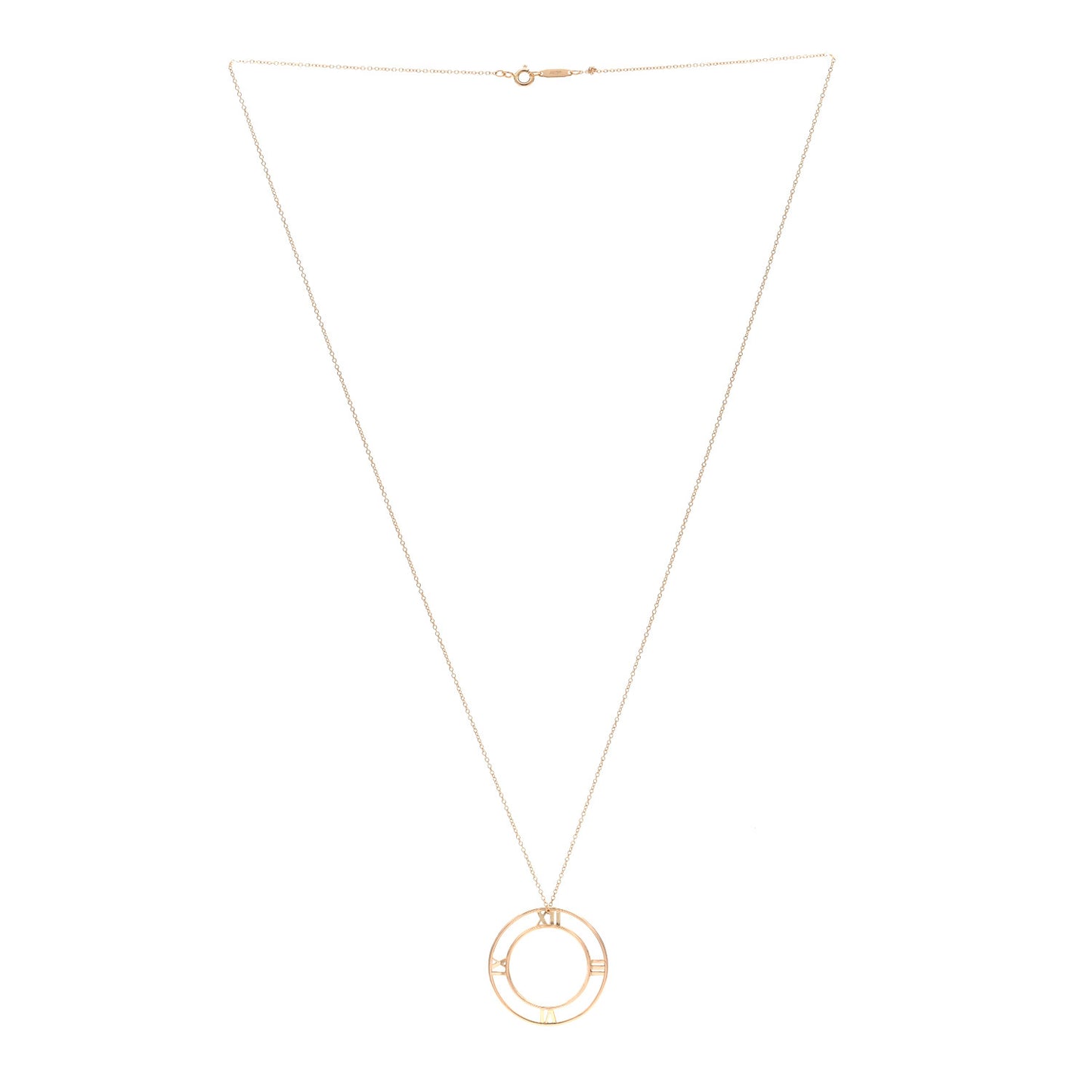 18K Rose Gold Medium Atlas Open Pendant Necklace