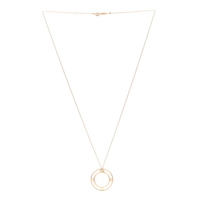 Tiffany 18K Rose Gold Medium Atlas Open Pendant Necklace 3 of 5
