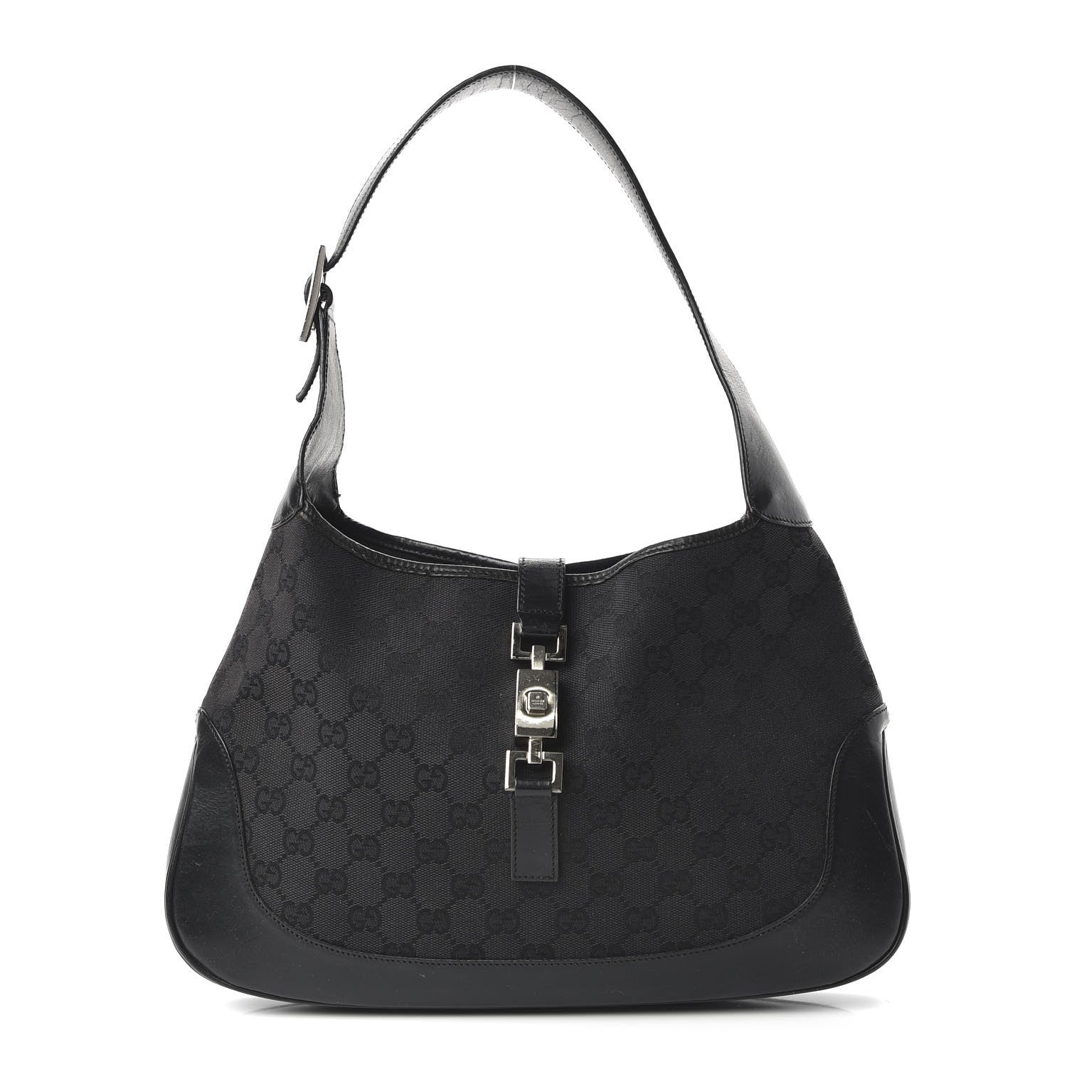 Gucci Monogram Small Jackie O Hobo Black 1 of 10