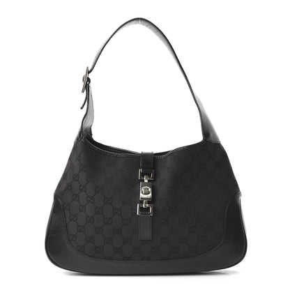 Gucci Monogram Small Jackie O Hobo Black 1 of 10