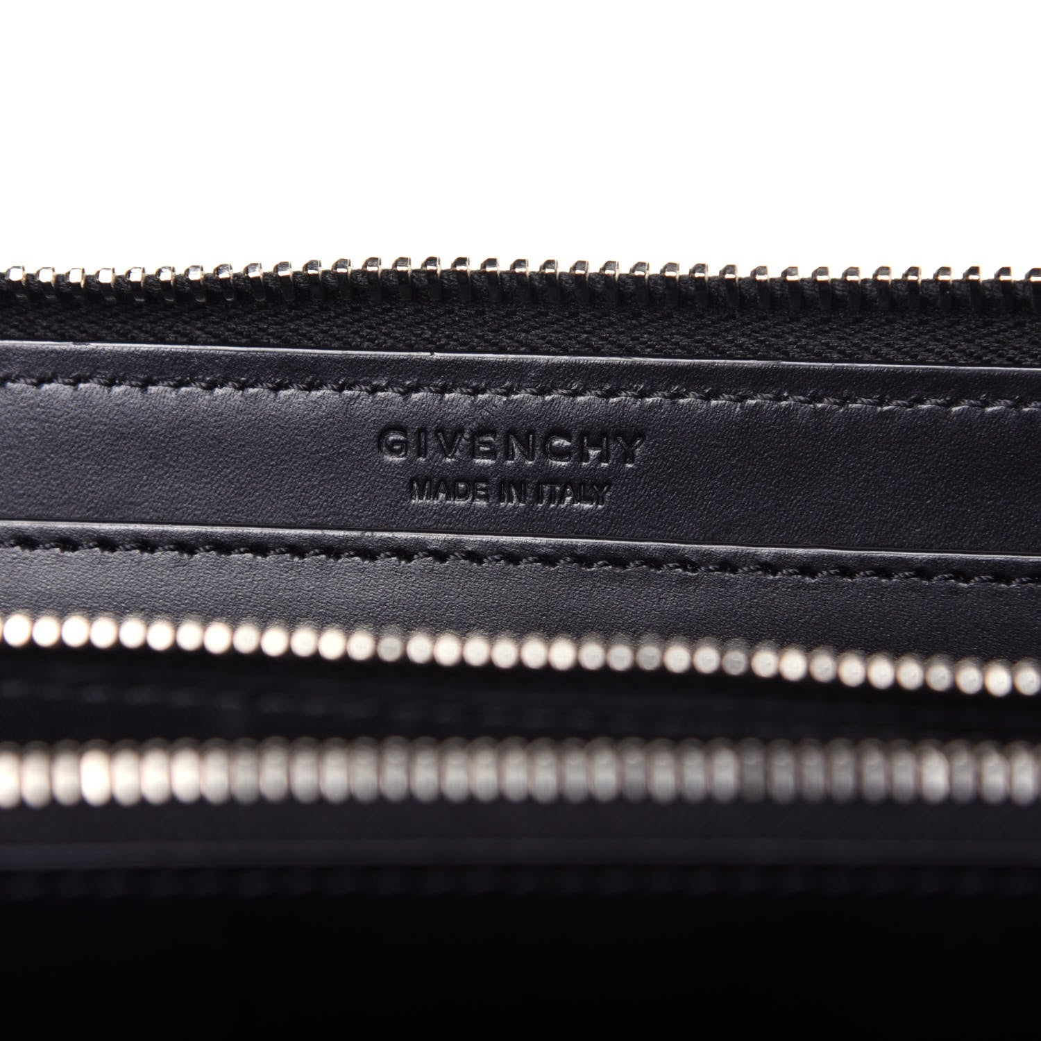 Givenchy Calfskin Logo Zip Around Wallet Black 6 of 10