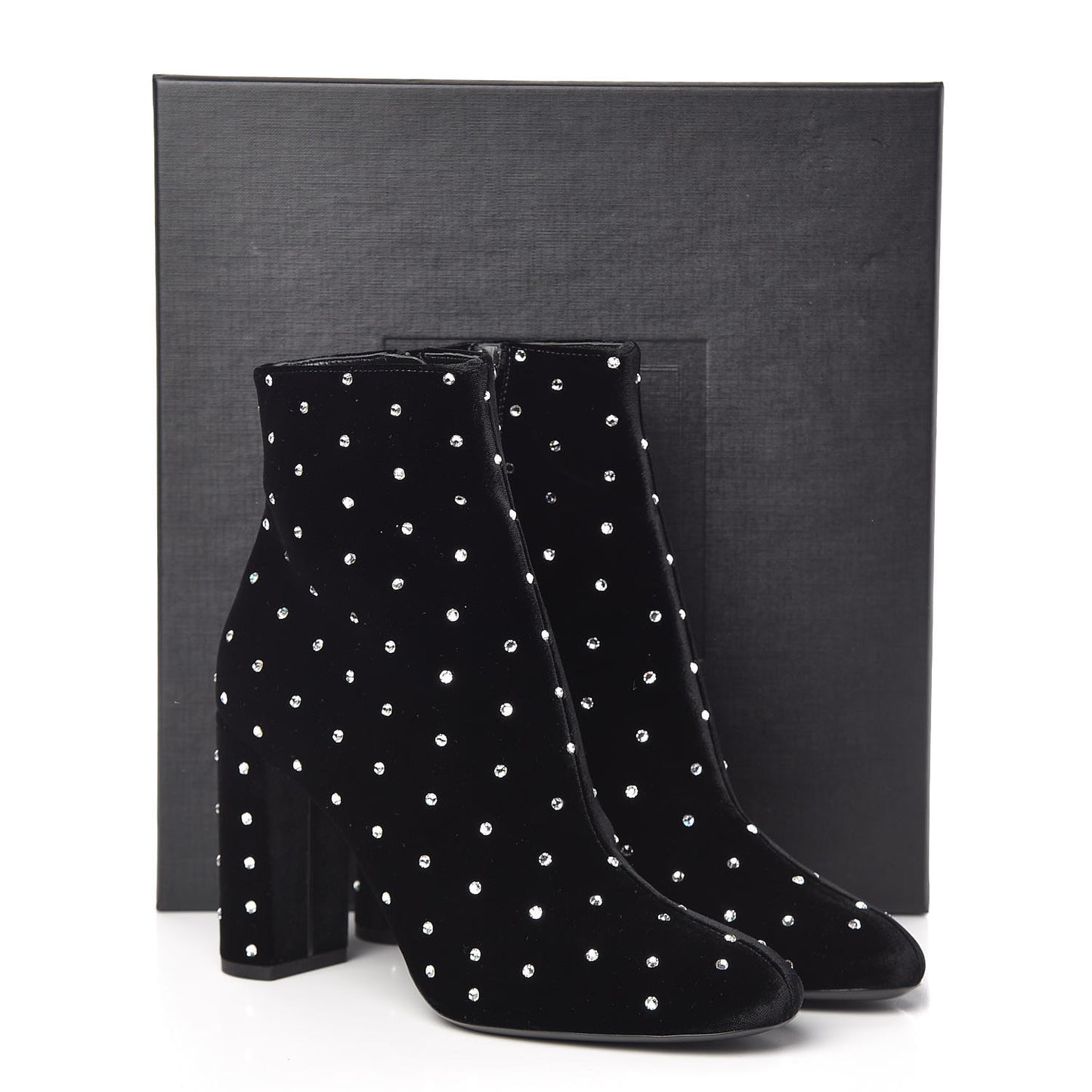 Velluto Master Crystal Loulou 95 Ankle Boots 38.5 Black