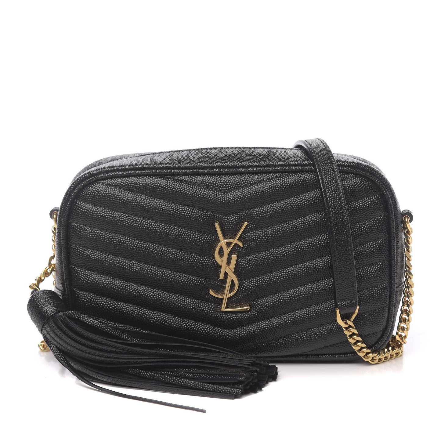 Grain De Poudre Matelasse Monogram Mini Lou Camera Bag Black