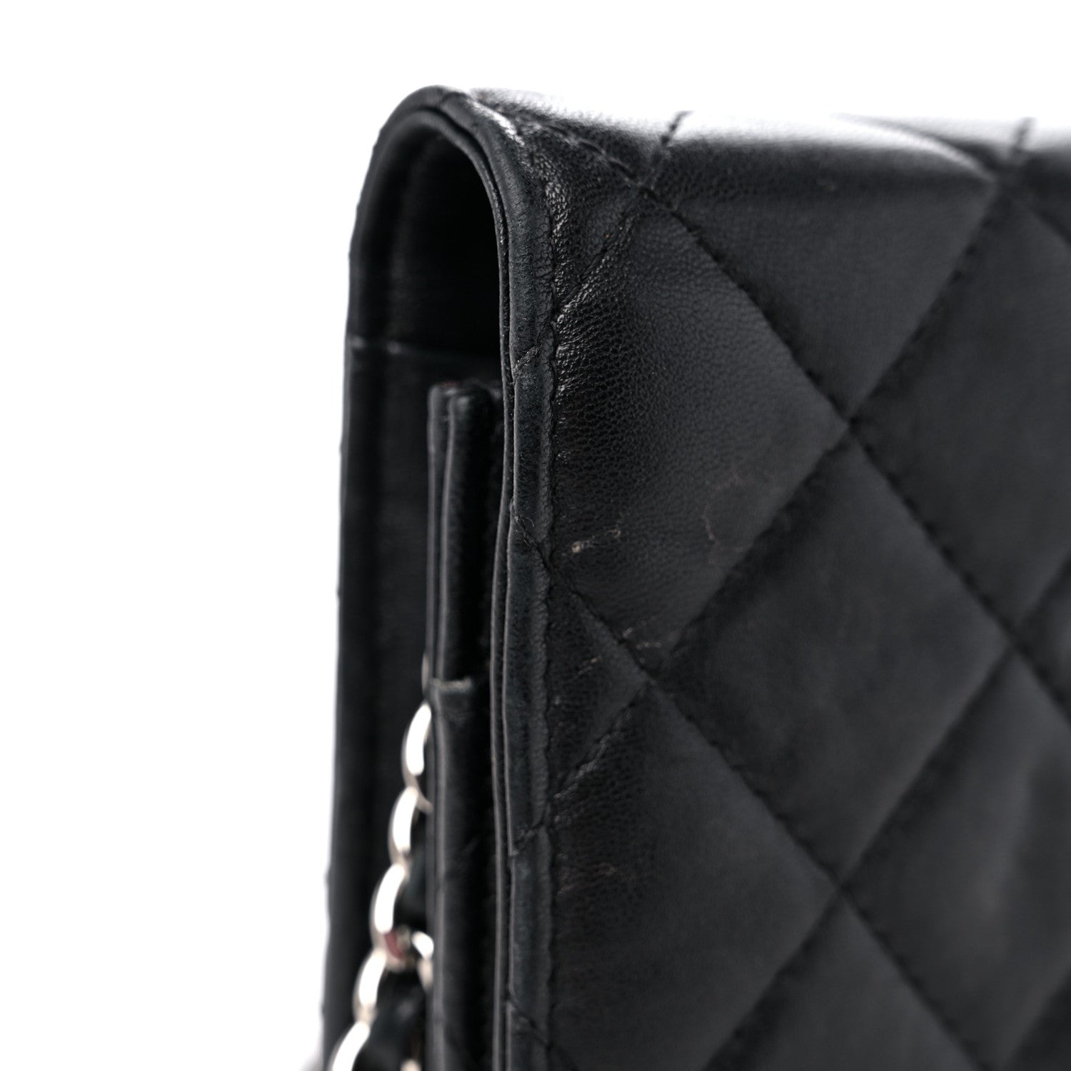 Chanel Lambskin Quilted Wallet On Chain WOC Black 14 of 17