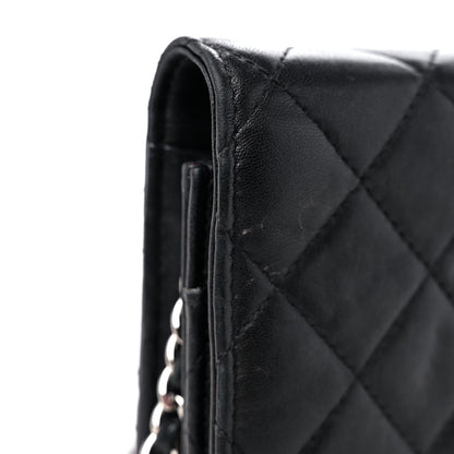 Chanel Lambskin Quilted Wallet On Chain WOC Black 14 of 17