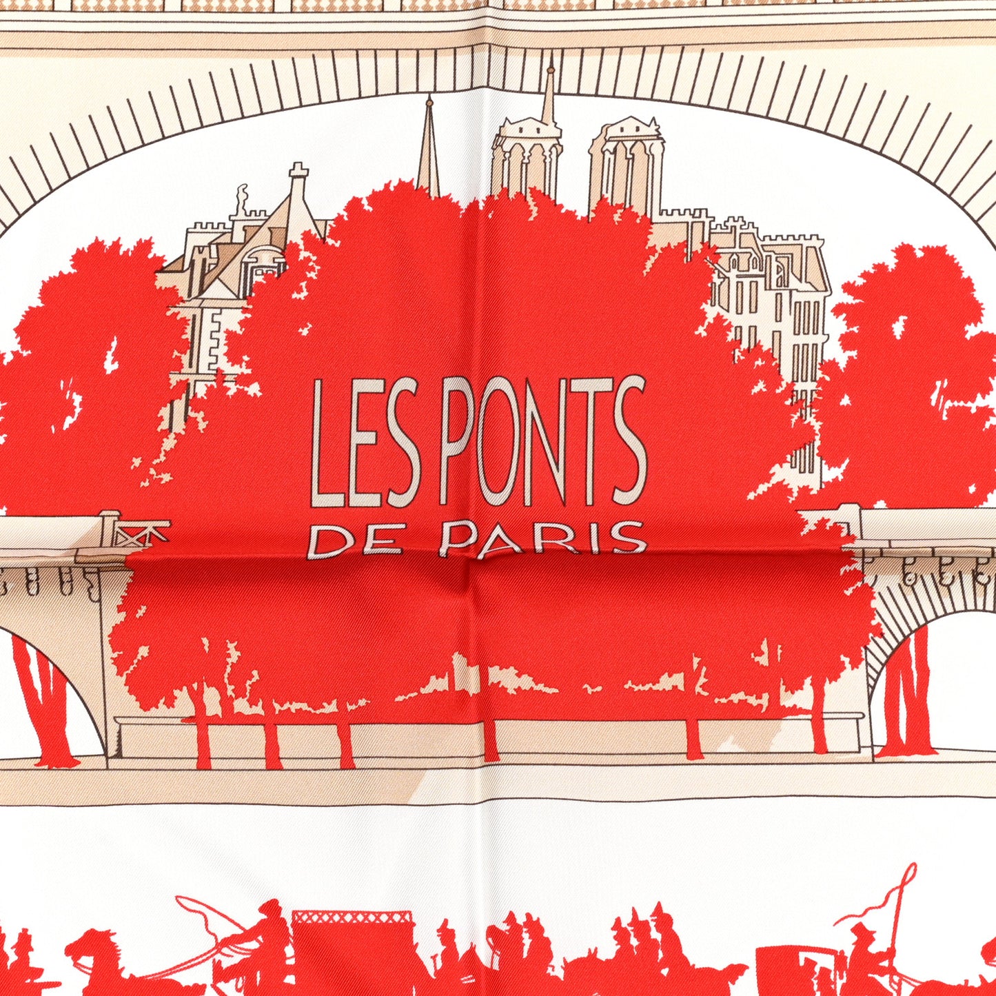 Silk Les Ponts De Paris Scarf 90 White Rouge