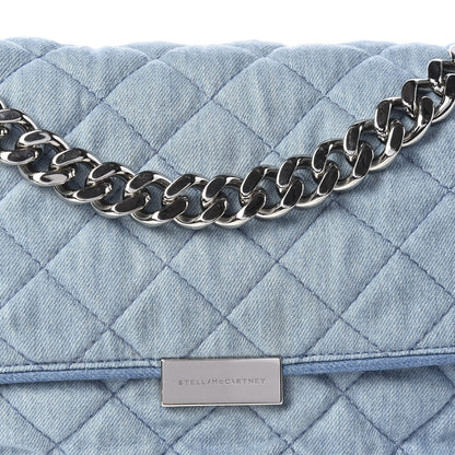 Stella McCartney Eco Denim Quilted Large Beckett Shoulder Bag Blue 8 of 8