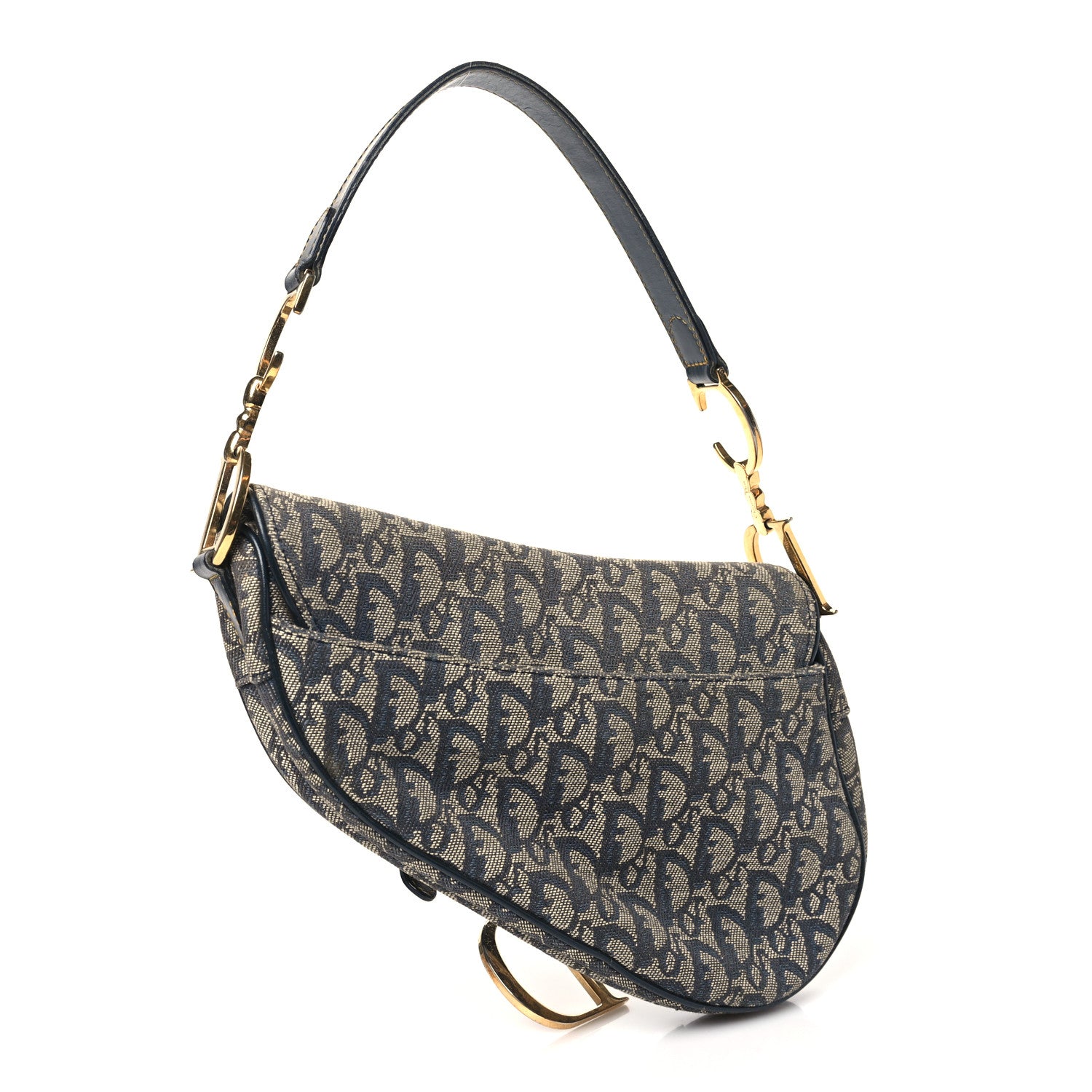 Christian Dior Monogram Saddle Bag Blue 3 of 11