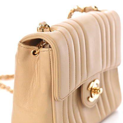 Chanel Lambskin Vertical Quilt Mini Square Flap Beige 11 of 16