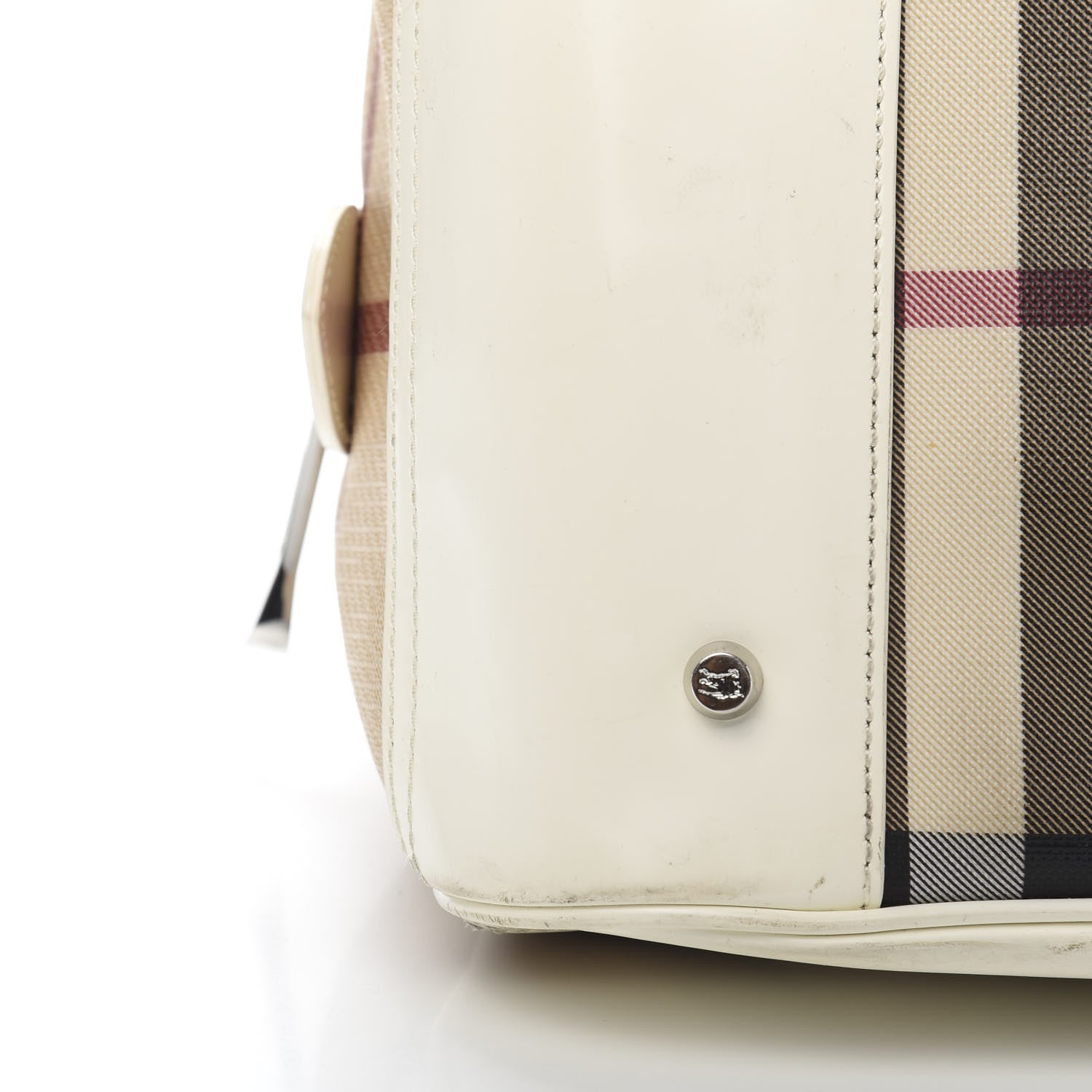 Burberry Nova Check Bowling Bag White 10 of 13