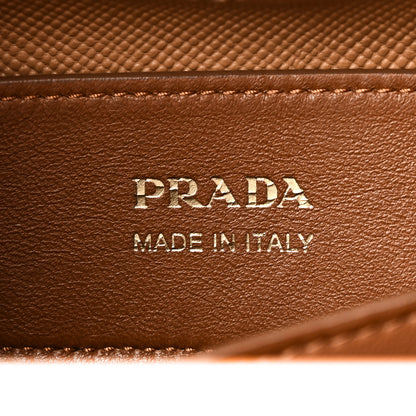 Prada Canvas Saffiano Cuir Calfskin Top Handle Tote Beige 6 of 9