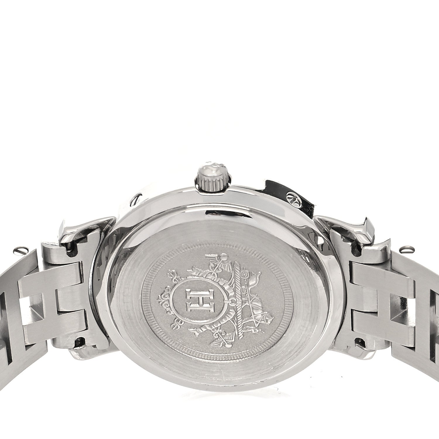 Hermes Stainless Steel 24mm Clipper Quartz Watch Black 4 of 4