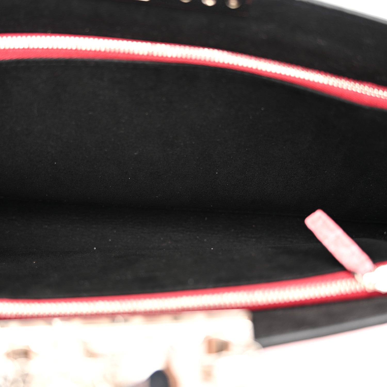 Alexander McQueen Calfskin Crocodile Embossed Knuckle Flat Clutch Coral 5 of 7