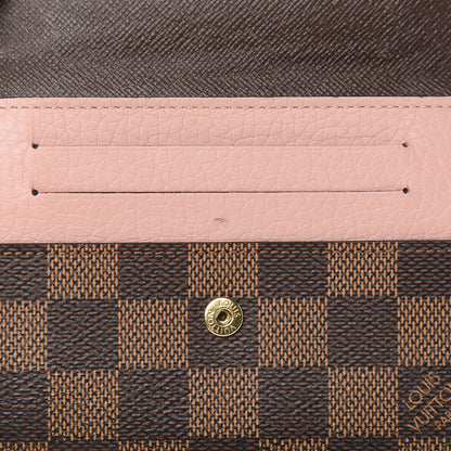 Louis Vuitton Damier Ebene Normandy Compact Wallet Rose Ballerine 13 of 14