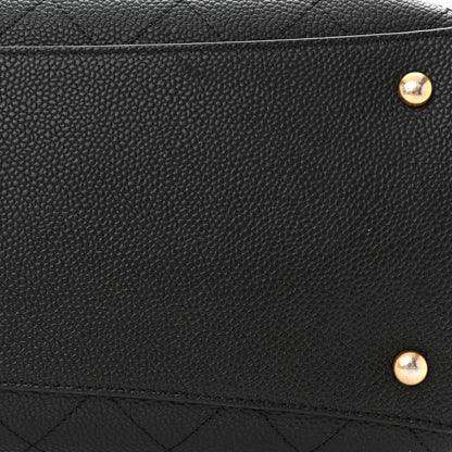 Chanel Caviar Stitched Large Shopping Tote Bag Black 14 of 15