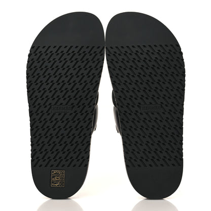 Hermes Nappa Extra Sandals 39 Black 5 of 9